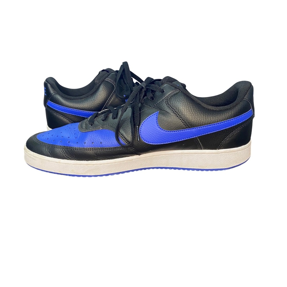 Nike Court Vision Mid Mens Size 14 Black Royal Blue Basketball Sneaker DM8681001 - Picture 5 of 9